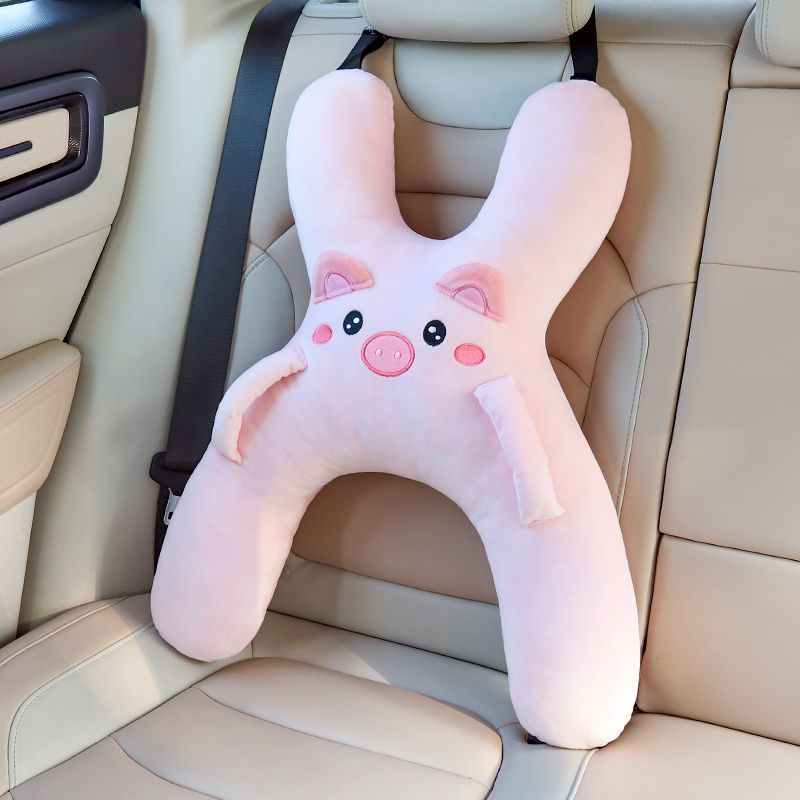 MKASOUTH — Children's Cartoon Car Travel Pillow with Head & Lumbar Support