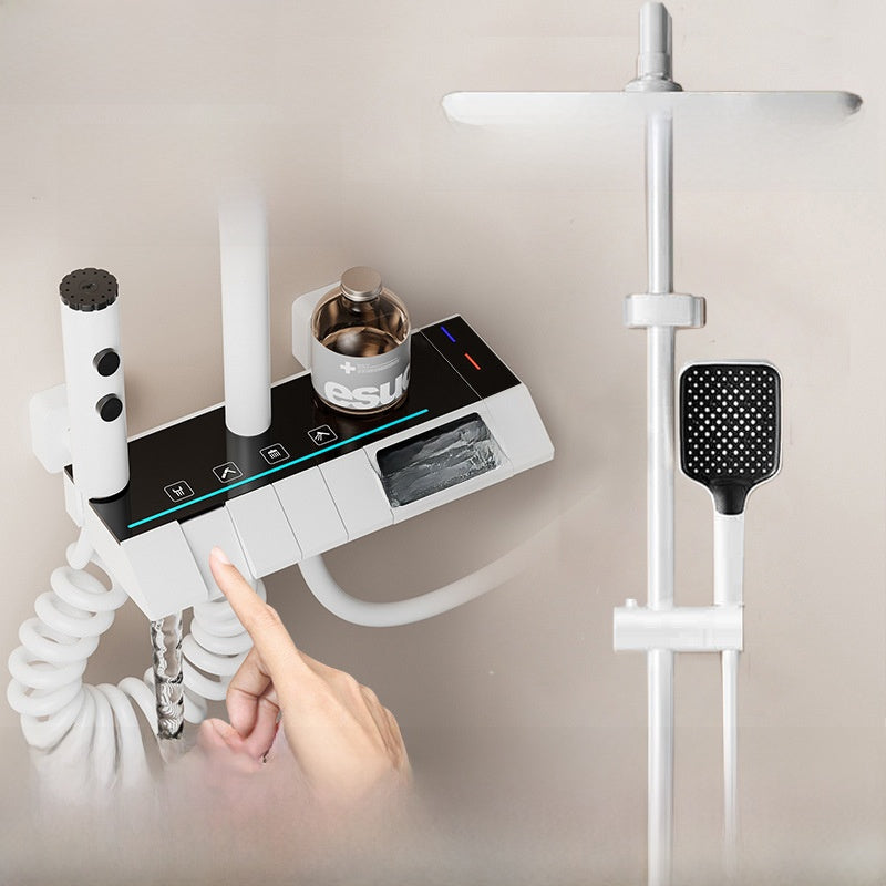MKASOUTH Thermostatic Smart Shower Set | LED Display & Piano-Key Showerhead