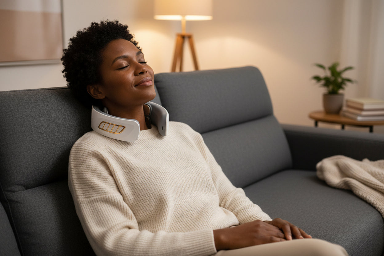 Portable Cervical Massager with Heat and Electrotherapy