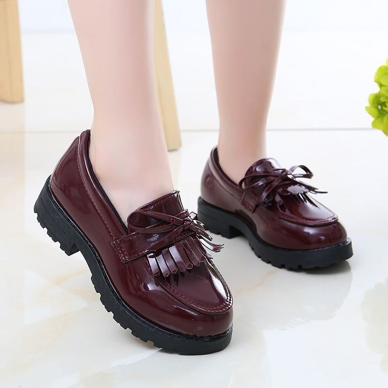 Girls' British-Style Tassel Performance Loafers