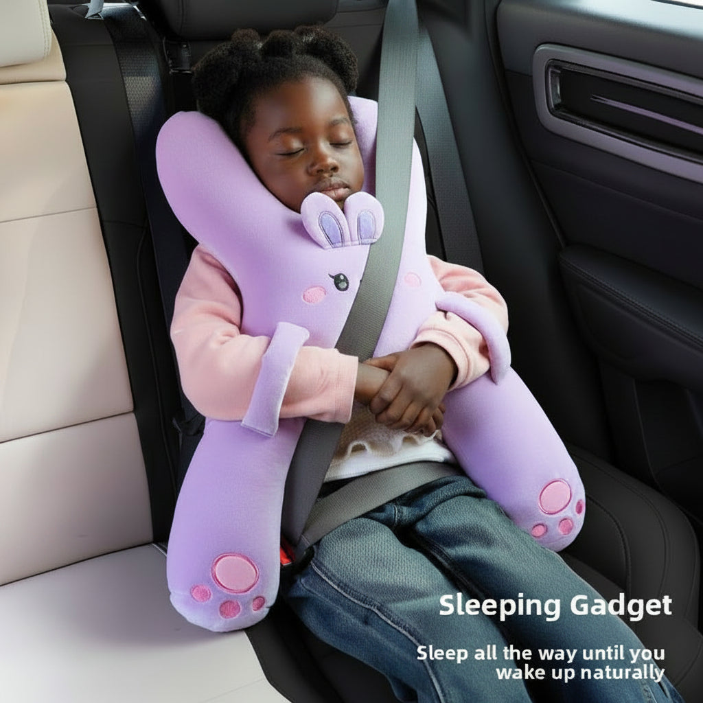 MKASOUTH — Children's Cartoon Car Travel Pillow with Head & Lumbar Support