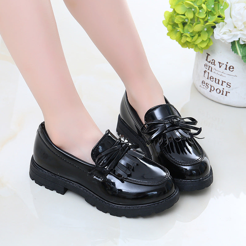 Girls' British-Style Tassel Performance Loafers
