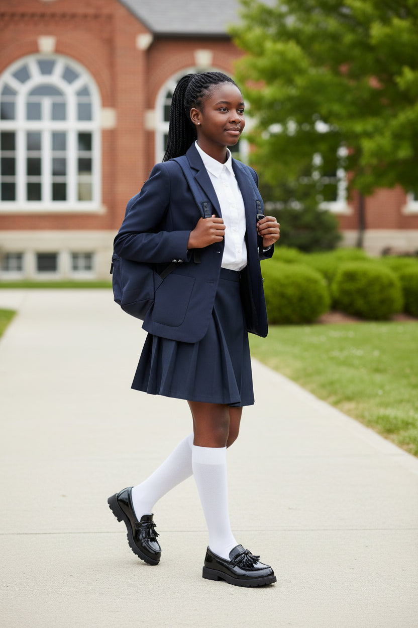 Girls' British-Style Tassel Performance Loafers