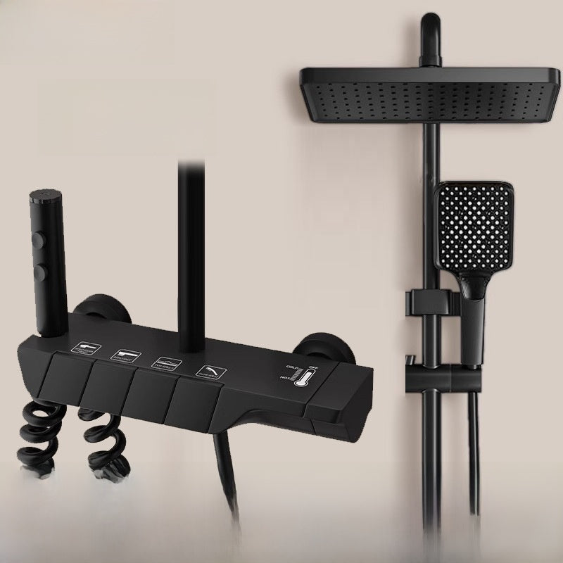 MKASOUTH Thermostatic Smart Shower Set | LED Display & Piano-Key Showerhead