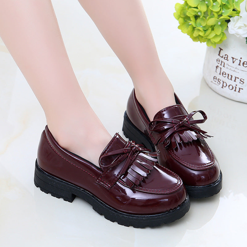 Girls' British-Style Tassel Performance Loafers
