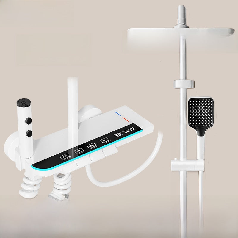 MKASOUTH Thermostatic Smart Shower Set | LED Display & Piano-Key Showerhead