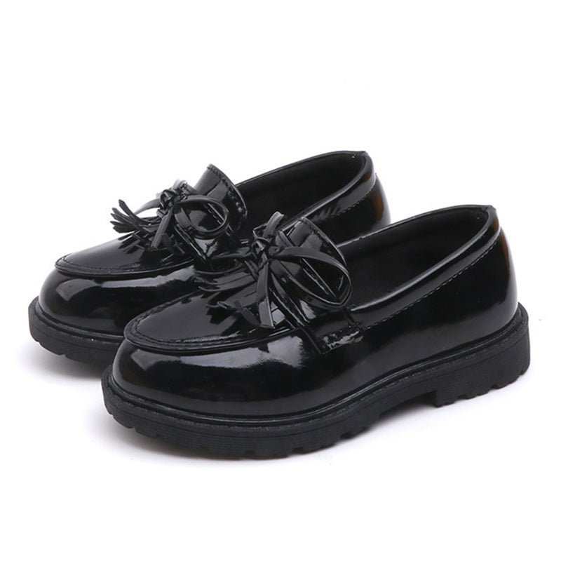 Girls' British-Style Tassel Performance Loafers
