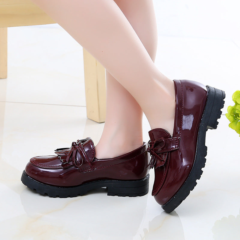 Girls' British-Style Tassel Performance Loafers