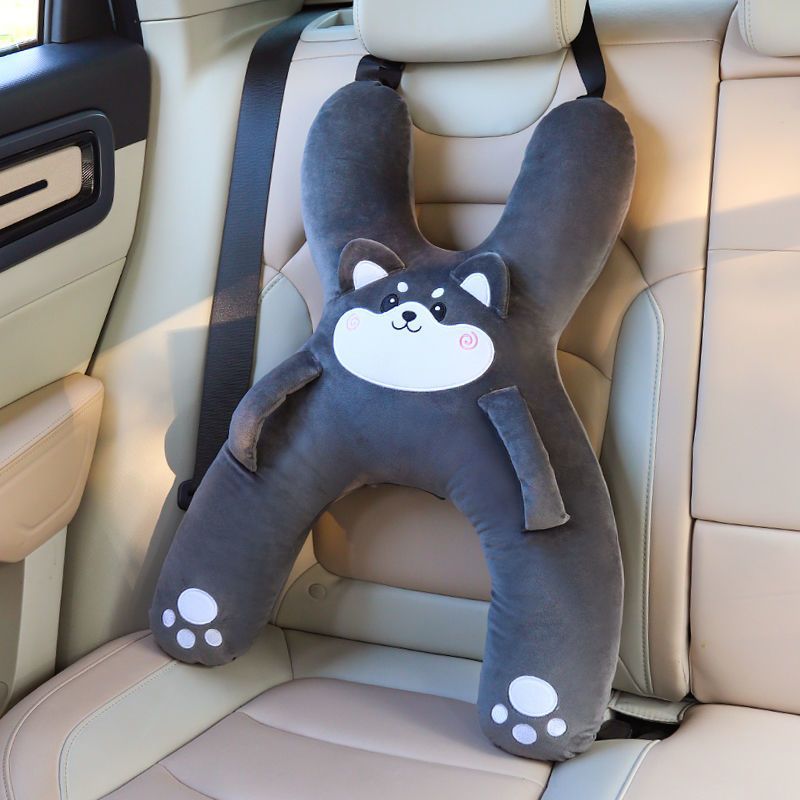 MKASOUTH — Children's Cartoon Car Travel Pillow with Head & Lumbar Support