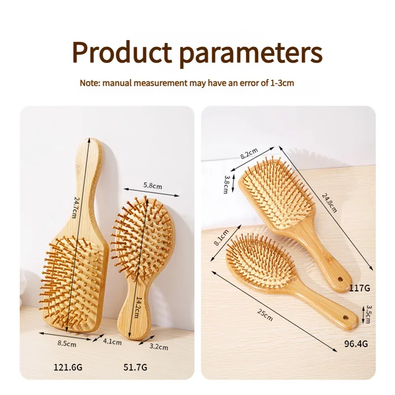 Bamboo Hair Brush Women Styling Hair