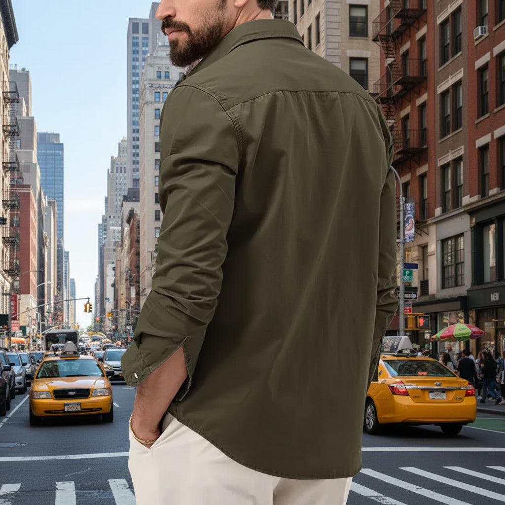 Caelian — Men's Autumn Smart Casual Long Sleeve Shirt (MKM1)
