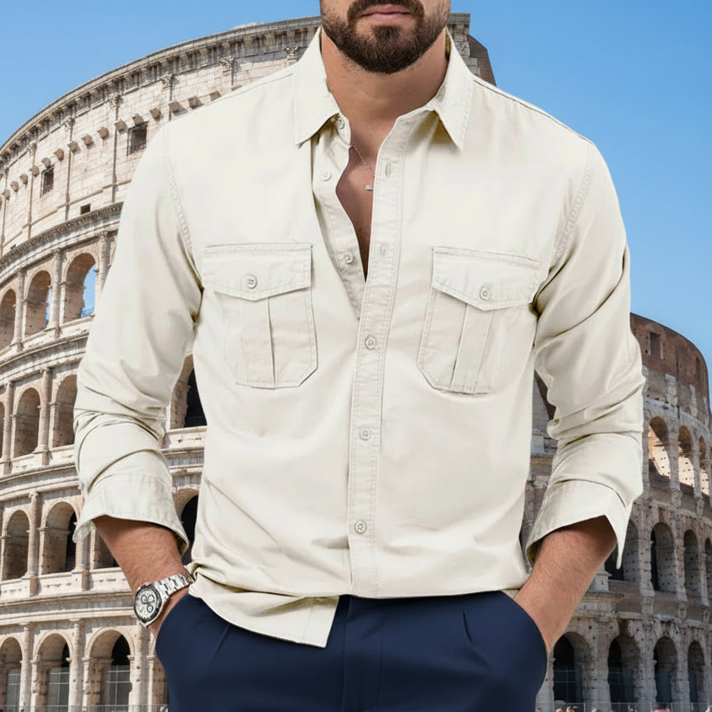 Caelian — Men's Autumn Smart Casual Long Sleeve Shirt (MKM1)