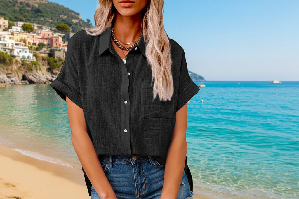 Caelian Breeze — Women's Summer Breathable Short Sleeve Shirt