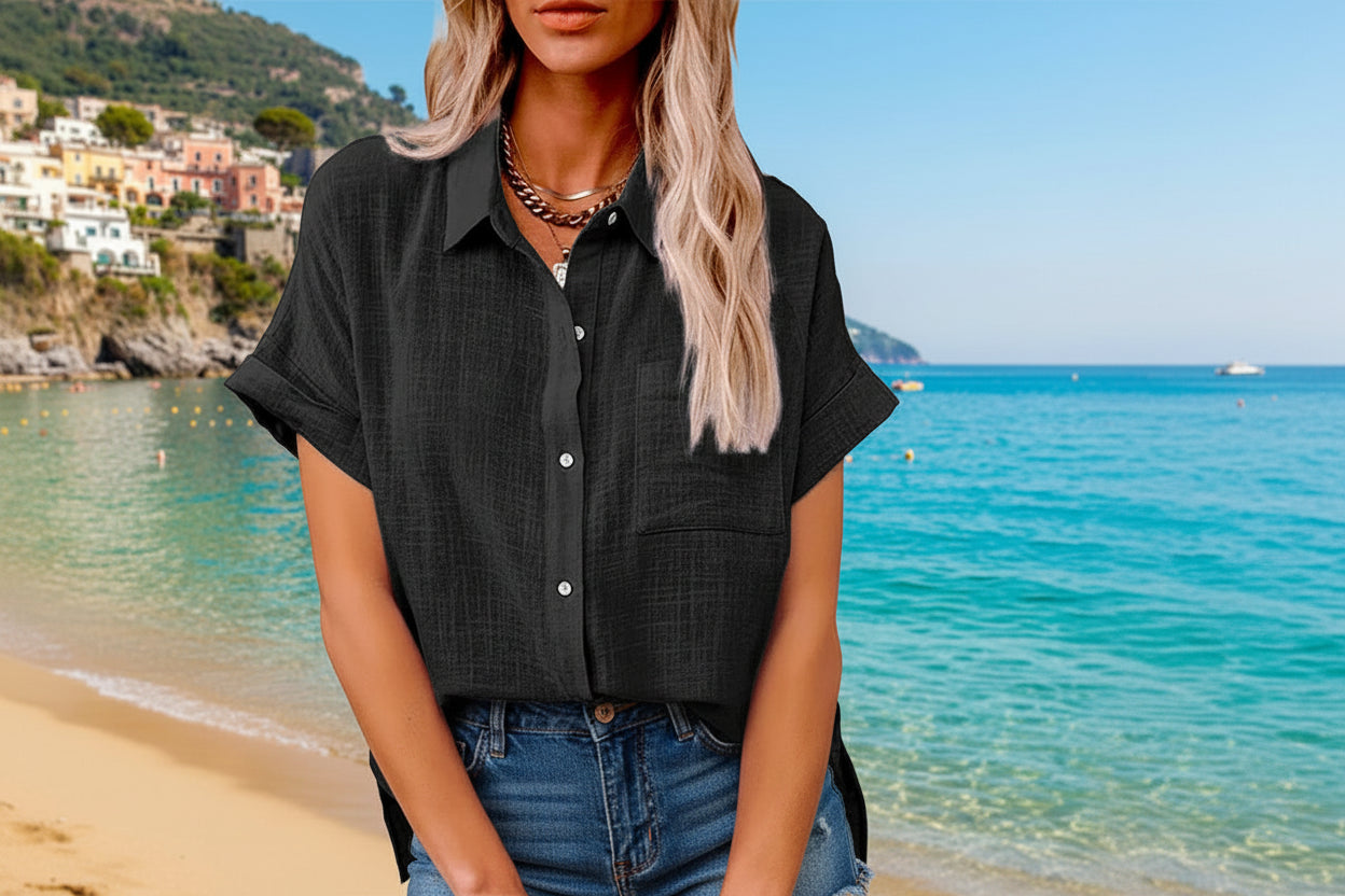 Caelian Breeze — Women's Summer Breathable Short Sleeve Shirt