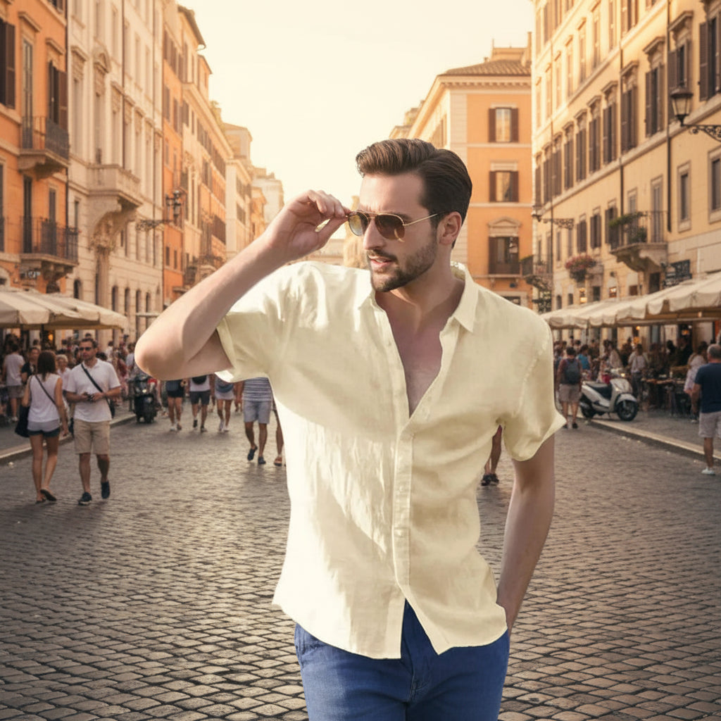 Caelian Breeze — Summer Breathable Short Sleeve Shirt