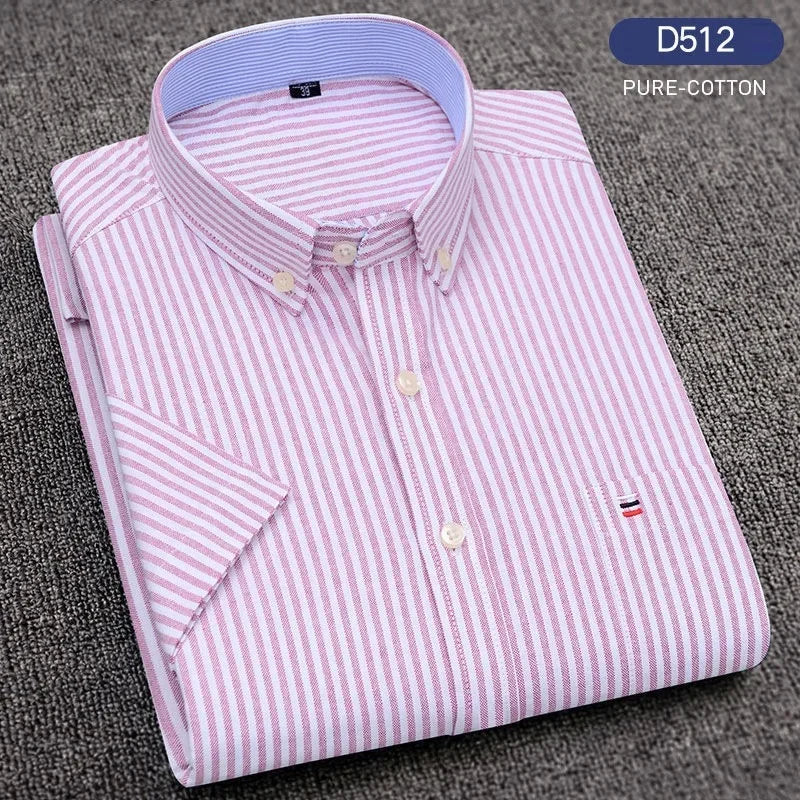 Men's  Summer Casual Shirts Oxford Short Sleeve