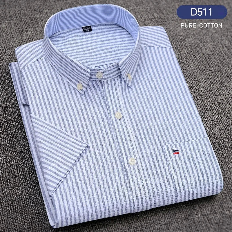 Men's  Summer Casual Shirts Oxford Short Sleeve