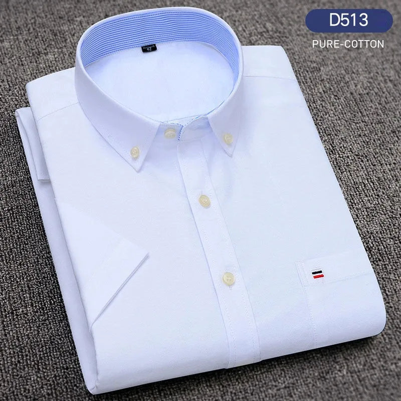 Men's  Summer Casual Shirts Oxford Short Sleeve