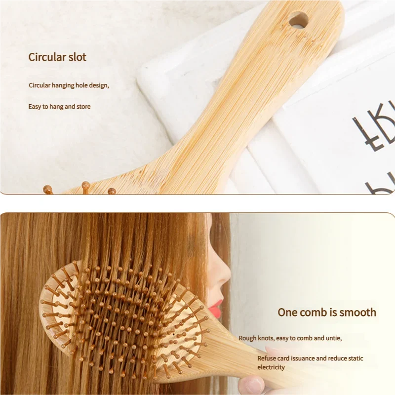 Bamboo Hair Brush Women Styling Hair