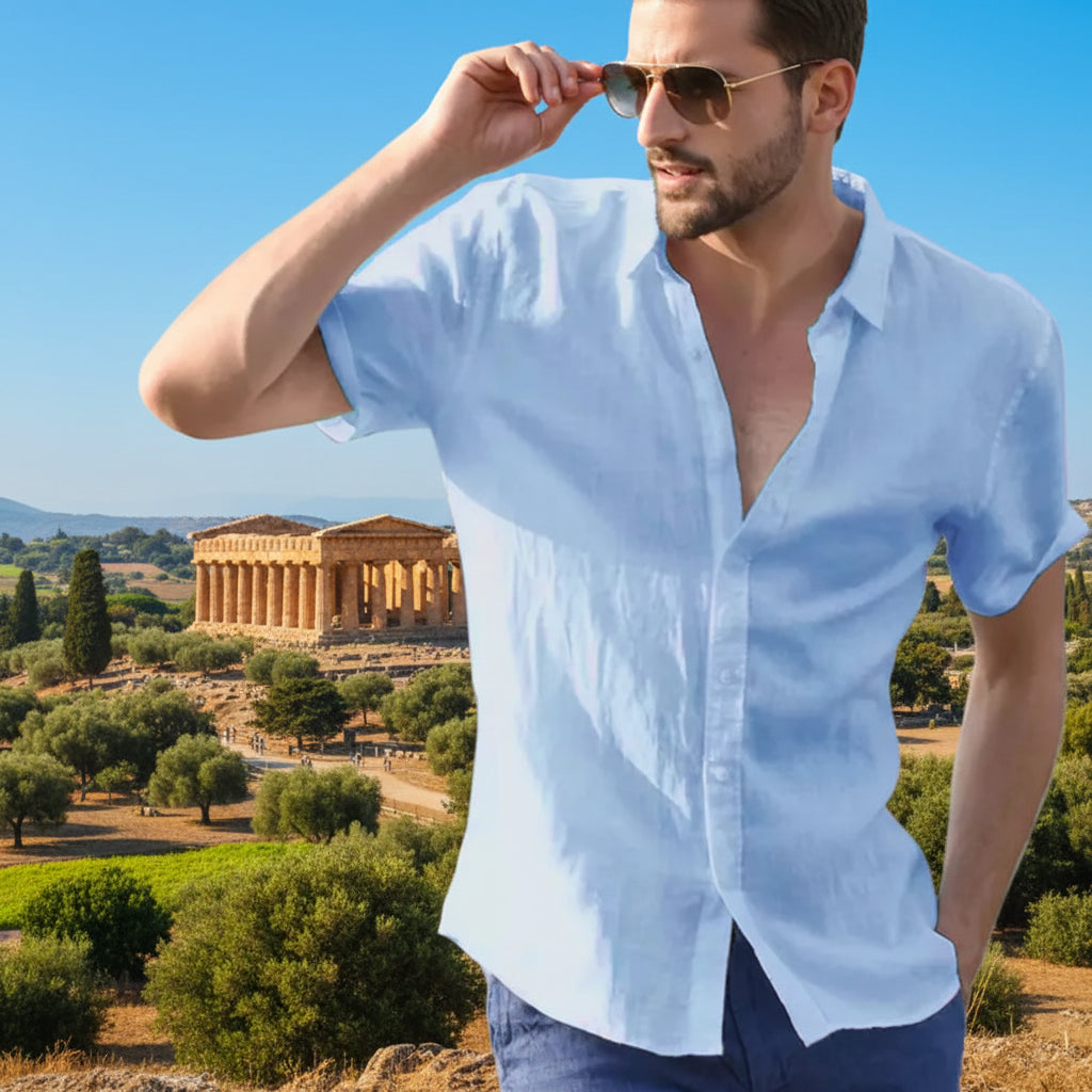 Caelian Breeze — Summer Breathable Short Sleeve Shirt