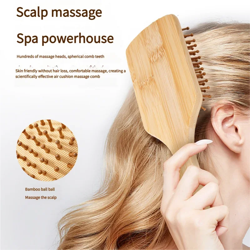 Bamboo Hair Brush Women Styling Hair