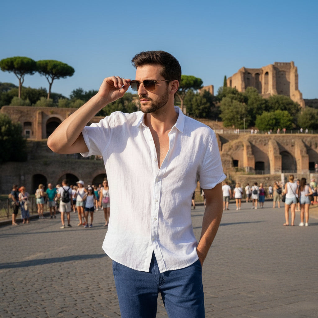 Caelian Breeze — Summer Breathable Short Sleeve Shirt