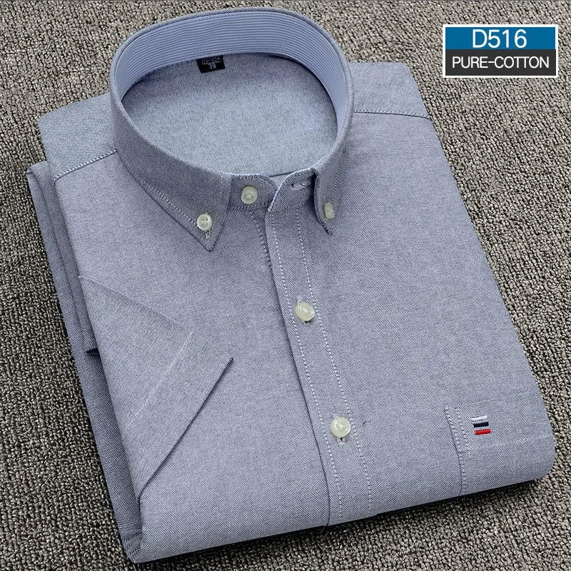 Men's  Summer Casual Shirts Oxford Short Sleeve