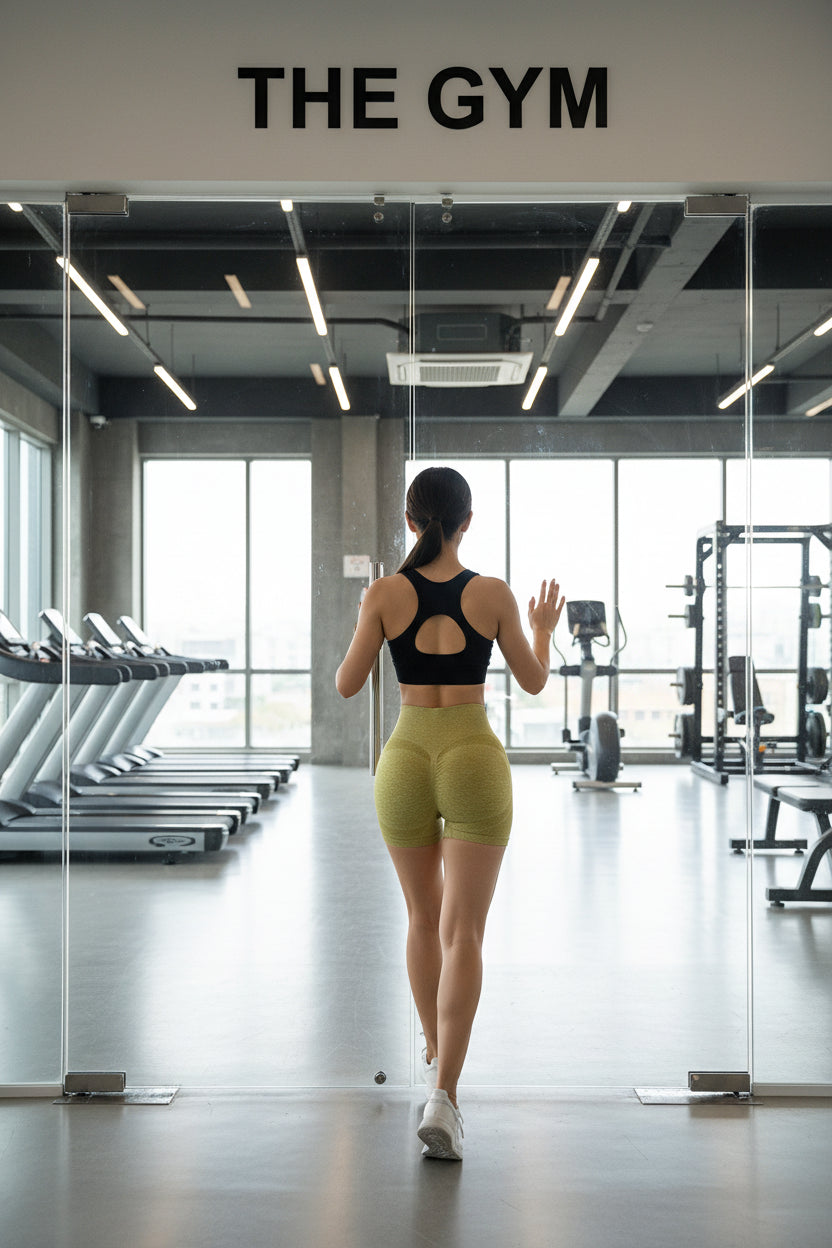 MKASOUTH — High Waist Push-Up Gym Shorts (Seamless Fitness Shorts for Women)