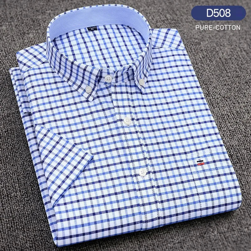 Men's  Summer Casual Shirts Oxford Short Sleeve