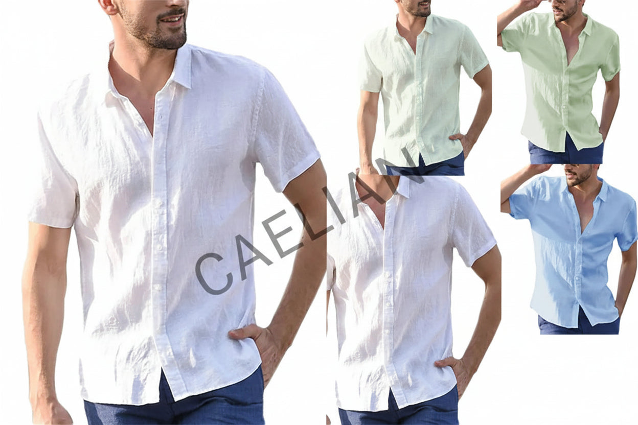 Caelian Breeze — Summer Breathable Short Sleeve Shirt