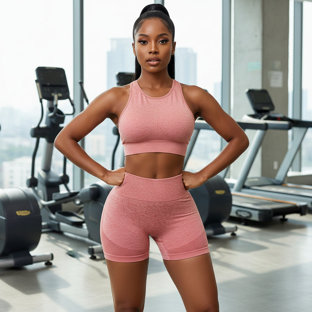 MKASOUTH — High Waist Push-Up Gym Shorts (Seamless Fitness Shorts for Women)
