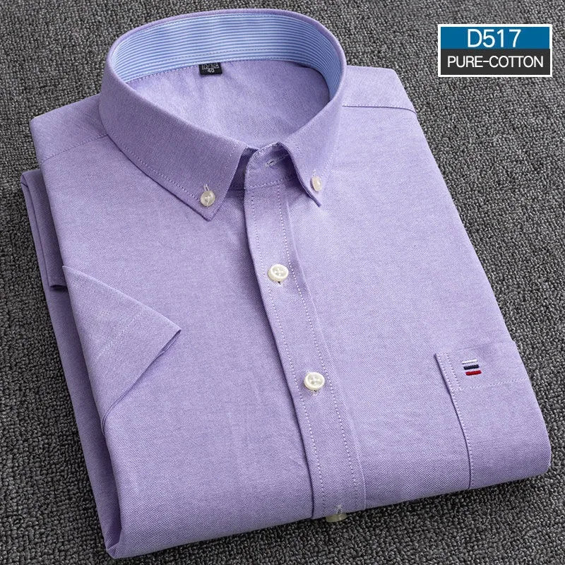 Men's  Summer Casual Shirts Oxford Short Sleeve