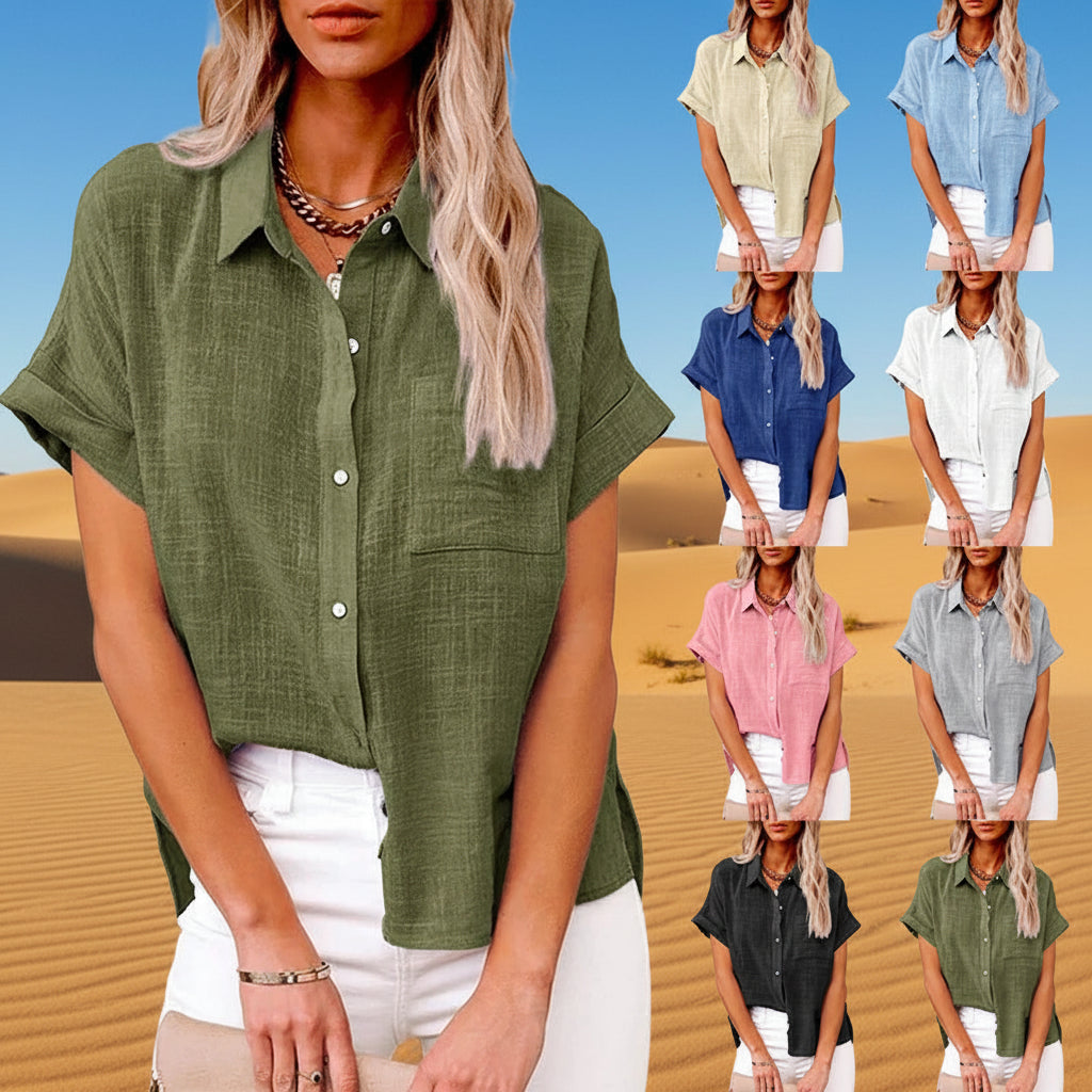 Caelian Breeze — Women's Summer Breathable Short Sleeve Shirt