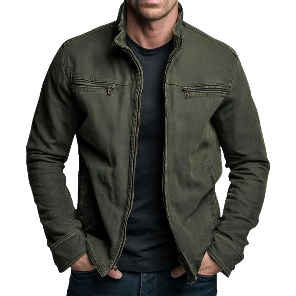 MKASOUTH — Men's Retro Army Green Jacket