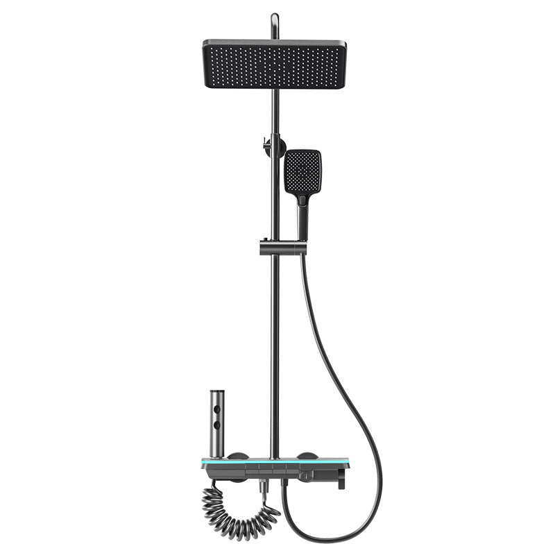 MKASOUTH Thermostatic Smart Shower Set | LED Display & Piano-Key Showerhead