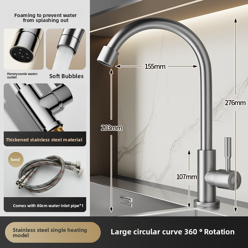 MKASOUTH — All-Copper Splash-Proof Kitchen & Laundry Sink Faucet