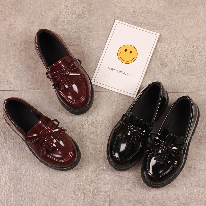 Girls' British-Style Tassel Performance Loafers