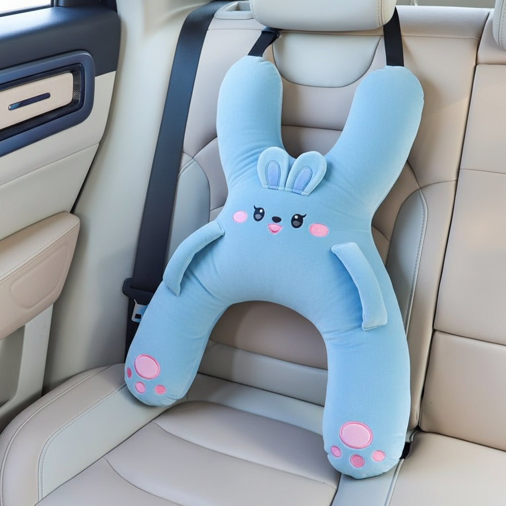 MKASOUTH — Children's Cartoon Car Travel Pillow with Head & Lumbar Support