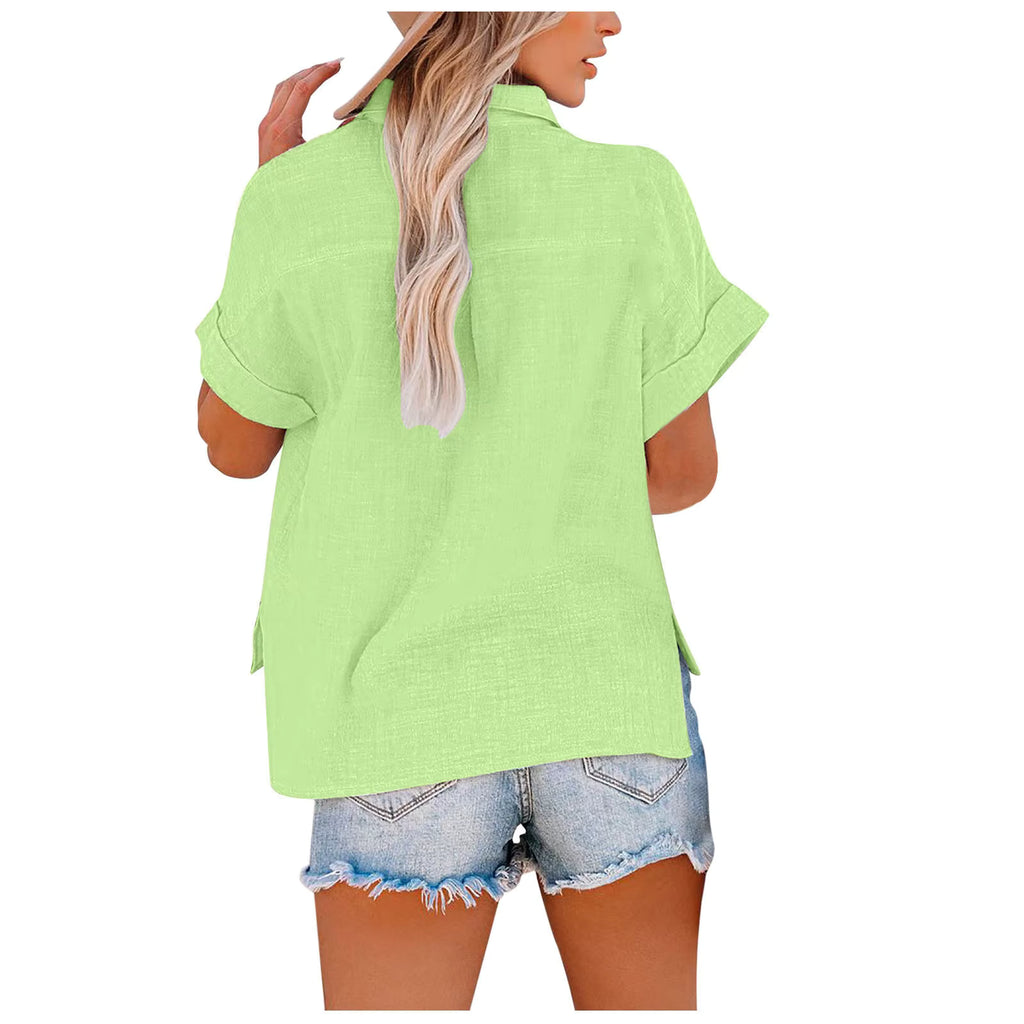 Caelian Breeze — Women's Summer Breathable Short Sleeve Shirt